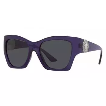 Versace Женские прозрачные фиолетовые солнцезащитные очки 55 мм прозрачные фиолетовые