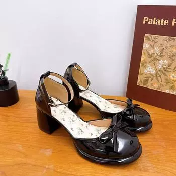 Versatile bag head thick heel high heels women s new summer fashion outer wear single shoes heightening Mary Jane shoes 35