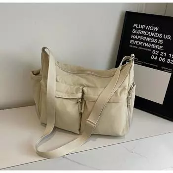 Versatile bag women s large capacity 2024 new autumn and winter leisure messenger bag women s commute tote bag чёрный