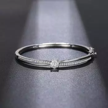 Versatile Bracelet Women, Cross Design Round Zircon Jewelry, Elegant And Exquisite Niche Jewelry