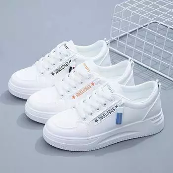 Versatile casual board shoes inner height increase white shoes women s shoes 2025 new spring and summer women s single shoes trend 35