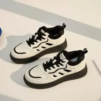 Versatile casual little white shoes new color matching platform sports fashion board shoes trendy street shooting running shoes 35