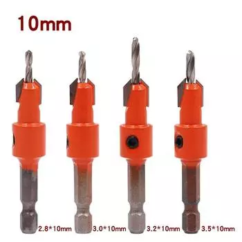 Versatile Countersink Drill Bit with Hex Shank Flush Screw Head Grey Color 38