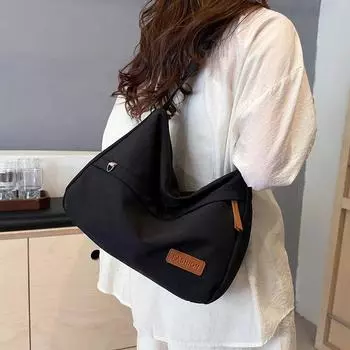 Универсальные сумки через плечо для женщин, однотонные сумки на плечо с внутренним карманом-молнией