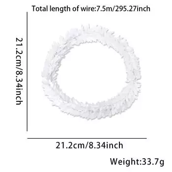 Versatile Diy Wire Garland With Colorful Strips For Christmas And Decor Birthday 7.5m White Striped Wire