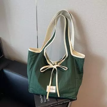 Versatile double-sided back bag, armpit large bag, women s new commuter shoulder bag, fashionable hand-carried tote bag. зелёный