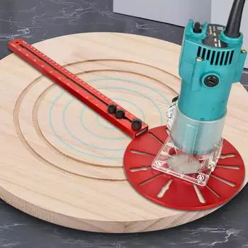 Versatile Edges Trimmer Bracket Circular Fluting Tool Stand Aluminum Alloy Router Bit Rack with Adjustable Radius Multi-Model