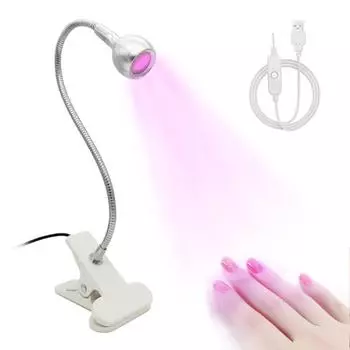 Versatile Gooseneck Nail Dryer Light USB Portable LED Nail Lamp Adjustable with Control Switch UV Curing Light Beauty Shop