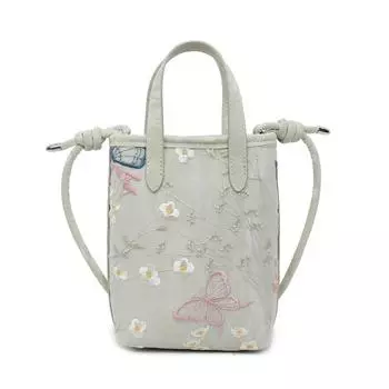Versatile Handbag Fashion Bucket Bag New Messenger Bag Embroidered Butterfly Shoulder Bag