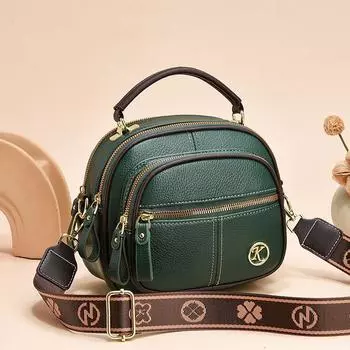 Versatile High Quality Handbag Crossbody Bag Female 2024 New Arrival Autumn and Winter Work Work Clothing Small Square Bag Multi-Layer Large Capacity Green