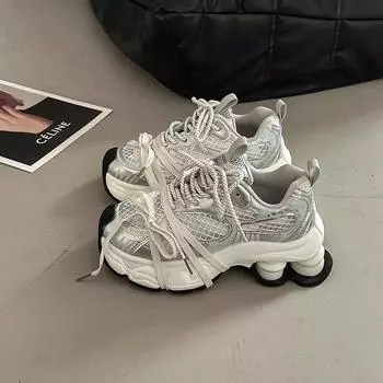 Versatile lace-up design sense thick-soled heightening shoes women s summer fashion niche sports shoes women s shoes 35