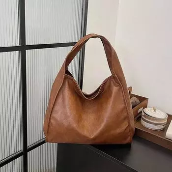 Универсальная сумка из мягкой кожи большой вместимости, сумка на плечо для поездок на работу, высококачественная и универсальная, новая мода