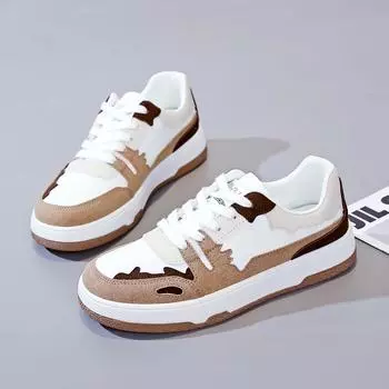 Versatile little white shoes for women s 2024 spring new student running board shoes for women in Yunda street shooting casual shoes 35 хаки