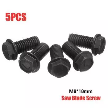 Versatile M8 x 18mm Left Hand Thread Hex Flange Screw Assortment (5pcs)
