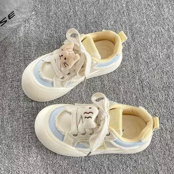 Versatile shoes niche board shoes women s new spring platform white shoes bread shoes 35