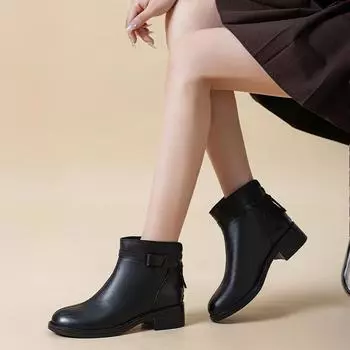 Versatile Shoes Retro Boots Women s Ankle Boots Autumn and Winter New Style Boots 35