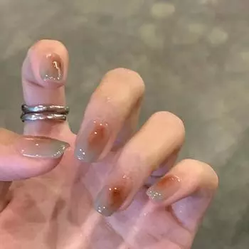 Универсальный маленький короткий T разгрузочный темперамент Майяра ногти постепенное изменение износа ногтей 30 штук размазывание накладные ногти