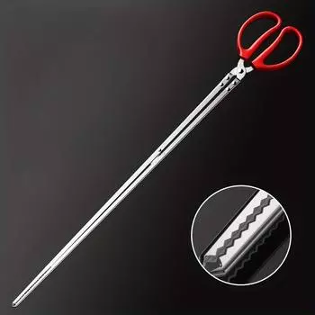 Versatile Stainless Steel Pliers with Extended Carbon Clip - Ideal for Eels, Firewood & Garbage Handling 38cm/14.96in