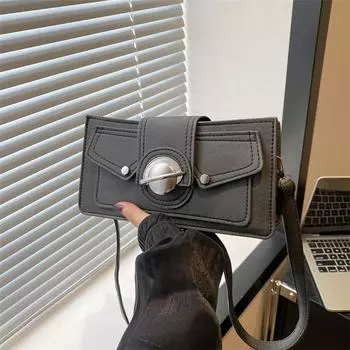 Versatile texture niche design planet bag women s 2024 new summer fashion small square bag shoulder messenger bag чёрный