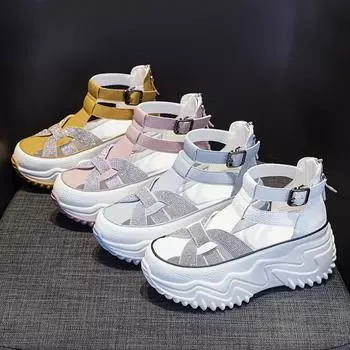 Versatile Thick Bottom Sandal Comfortable Hollow Out 2024 New Fashion Soft Glutinous Simple Breathable Summertime Casual Shoes 33