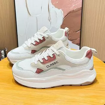 Versatile women s shoes new fashion dad shoes soft soles spring new sports shoes little white shoes 35 темно-зеленого