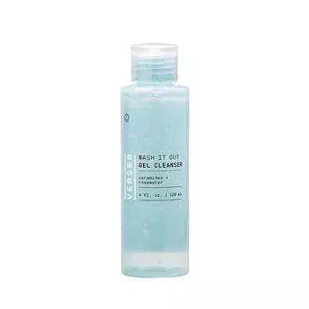 Versed Wash It Out Gel Face Cleanser - Мягкое средство для умывания с питательной розовой водой и увлажняющими керамидами, веганский продукт, 1 упаковка, 120 мл