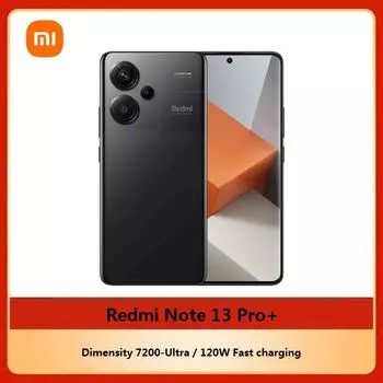 Версия CN Xiaomi Redmi Note 13 Pro+ plus 5G Смартфон 6,67 дюймов 120 Гц изогнутый экран Dimensity 7200-Ultra Octa Core 5000 мАч Аккумулятор 120 Вт быстрая зарядка