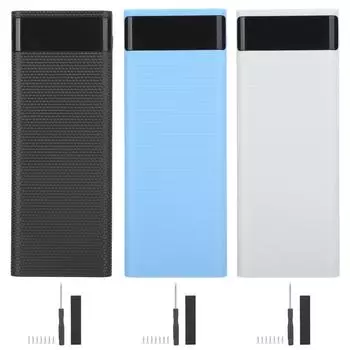 Версия для быстрой зарядки 8x18650 Чехол для аккумулятора USB DIY Kit Корпус Держатель аккумулятора Зарядное устройство чёрный