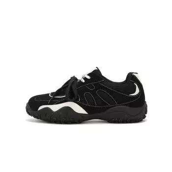 Версия из коровьей кожи полумесяц балетки внутренняя высота увеличение повседневные папины кроссовки девушка для боулинга 34