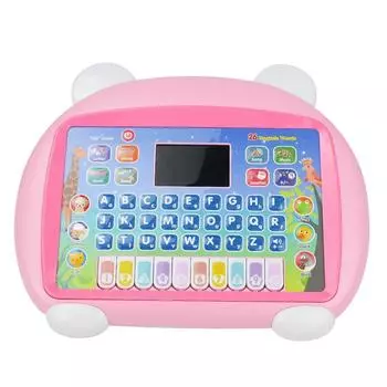 Версия на английском языке Светодиодный дисплей Детский планшетный компьютер Обучающая машина для чтения по точкам Игрушки, Мультяшная головоломка Машина для раннего обучения