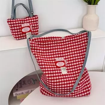 Версия шерстяная клетчатая сумка-тоут женская иностранная универсальная сумка-мессенджер для поездок на работу