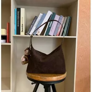 Версия женская сумка ретро замшевая простая сумка подмышкой простая шерстяная одно плечо портативная сумка-мессенджер маленькая сумка женская