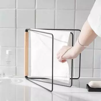 Vertical Japanese Style Kitchen Towel Rack Collapsible Dishcloth Drying Rack Countertop