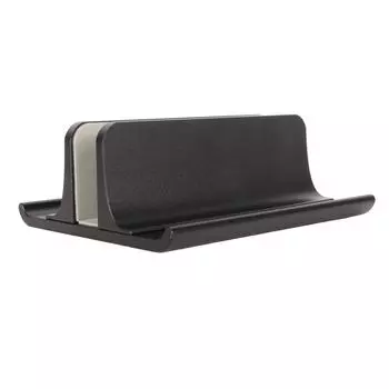 Vertical Laptop Stand 3 in 1 Aluminium Alloy Adjustable Size Space Saving Laptop Holder for Maximum чёрный