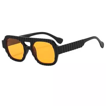 Vertical Striped Double Beam Retro Sunglasses Women S, Premium Sunglasses Sunscreen Trendy Sunglasses regular