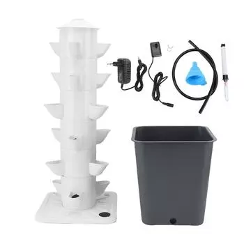 Вертикальная гидропонная система выращивания Экономия места 18 отверстий Гидропонная башня с резервуаром для воды 10 л для