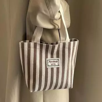 Вертикальная холщовая сумка большой вместимости женская летняя женская универсальная сумка 2024 года для студентов, сумка через плечо