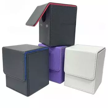 Вертикальная клетчатая коробка для карт 100+коробка для хранения покера настольная игра черный синий красный зеленый фиолетовый желтый белый коробка для хранения игральных костей