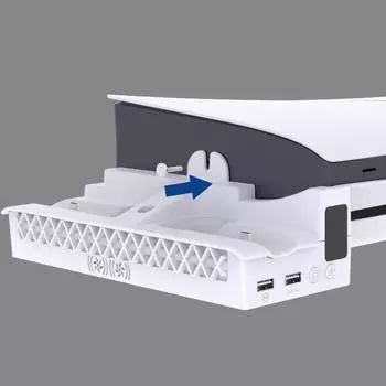 Вертикальная охлаждающая подставка для игровой консоли со световым индикатором, нескользящая конструкция, многофункциональная зарядка