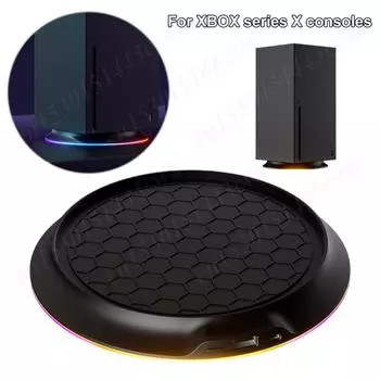Вертикальная охлаждающая подставка RGB для консоли Xbox Series X, нескользящая охлаждающая станция с портом USB 2.0, аксессуары для игровой консоли чёрный