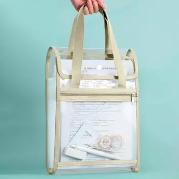 Вертикальная папка-аккордеон, расширяющаяся, с 13 карманами, водонепроницаемый прозрачный органайзер для файлов синий