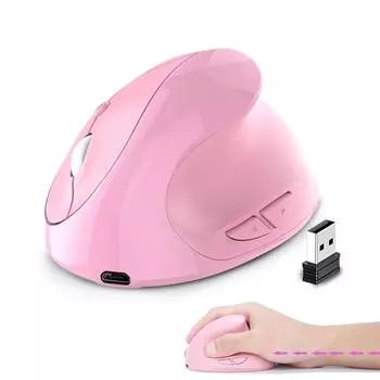 Вертикальная перезаряжаемая мышь, беспроводная USB 2,4G, эргономичная правая мышь для компьютера, ноутбука, игровая мышь