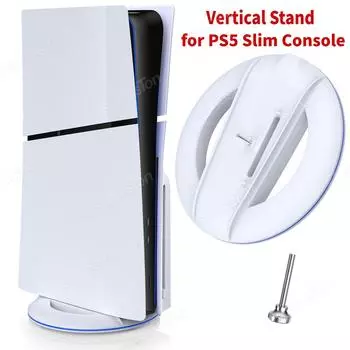 Вертикальная подставка для игровой консоли PlayStation 5 Slim Disc и Digital с винтовой сменной подставкой для PS5 Slim Аксессуары белый