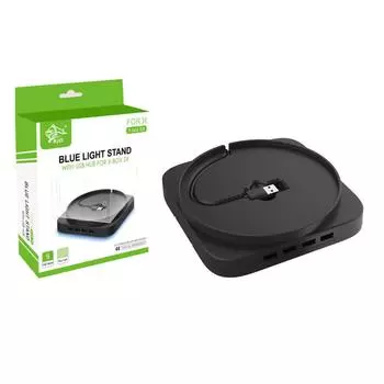 Вертикальная подставка для игровой консоли Xbox Series X со светодиодной подсветкой и 4-портовым USB-концентратором с удлинительным кабелем, аксессуары Xbox чёрный
