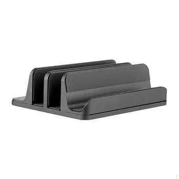 Вертикальная подставка для ноутбука подходит для всех ноутбуков, устойчивая к царапинам, экономящая место на рабочем столе чёрный