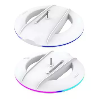 Вертикальная подставка RGB, светодиодная подставка, игровая подставка, кронштейн для основания консоли с противоскользящей накладкой для тонкого диска PS5/цифровой версии Without light