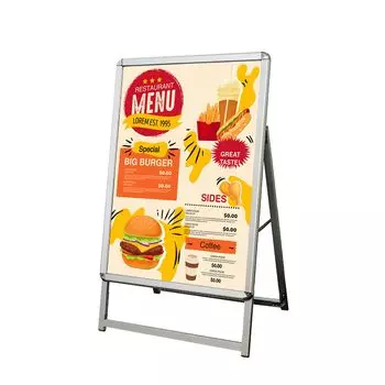 Вертикальная стойка A1 Алюминиевая панель для хранения Подходит для использования в помещении и открывается на All Grip Водонепроницаемый серебристый на One Pure&Haus Вывеска, знак, знак, размер,