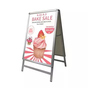 Вертикальная стойка A1 Алюминиевая панель для хранения Подходит для использования в помещении и открывается на всех ручках Водонепроницаемый серебристый на обоих Pure&Haus Знаки, Знаки, Знаки, Размер,