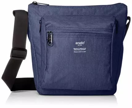 Вертикальная сумка через плечо TRACK темно-синяя [Anello] AT-H1812