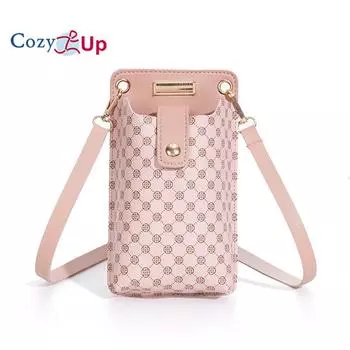 Вертикальная сумка для мобильного телефона Cozy Up, маленькая женская сумка, новая сумка через плечо с принтом, вертикальный кошелек Zero 19x11x3.5cm чёрный